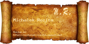 Michalek Rozita névjegykártya